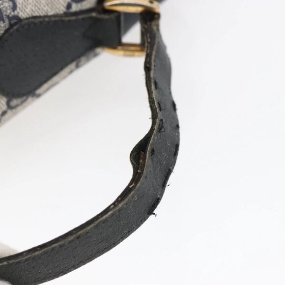 GUCCI GG Canvas Sherry Line Shoulder Bag PVC Leather Navy Red Auth - Picture 8 of 15